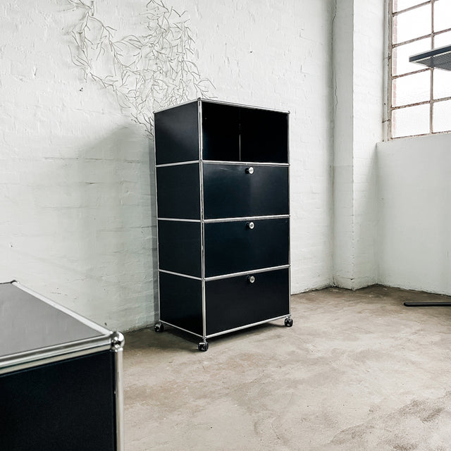 USM Haller - Schrank - Schwarz - 3 Klapptüren