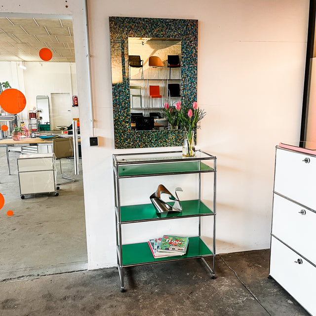 USM Haller - Regal - Grün - Glasaufsatz - TOP Zustand