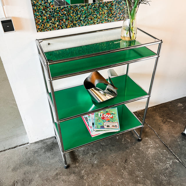 USM Haller - Regal - Grün - Glasaufsatz - TOP Zustand