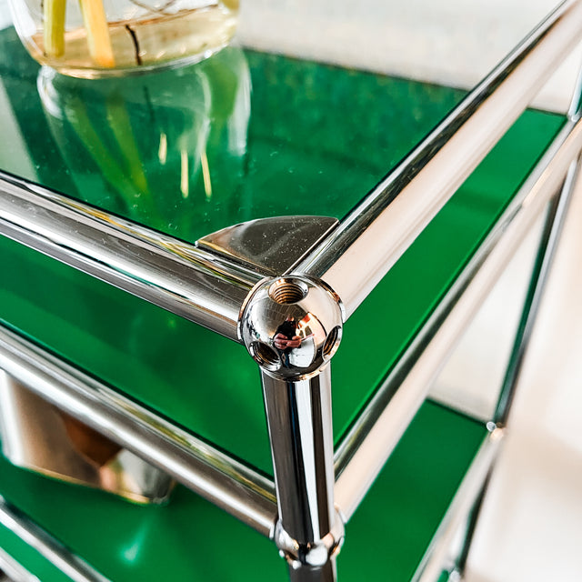 USM Haller - Regal - Grün - Glasaufsatz - TOP Zustand