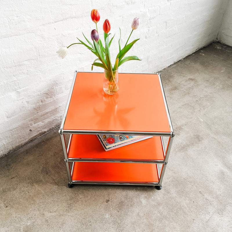 USM Haller - Beistelltisch - Orange - Drei Ebenen