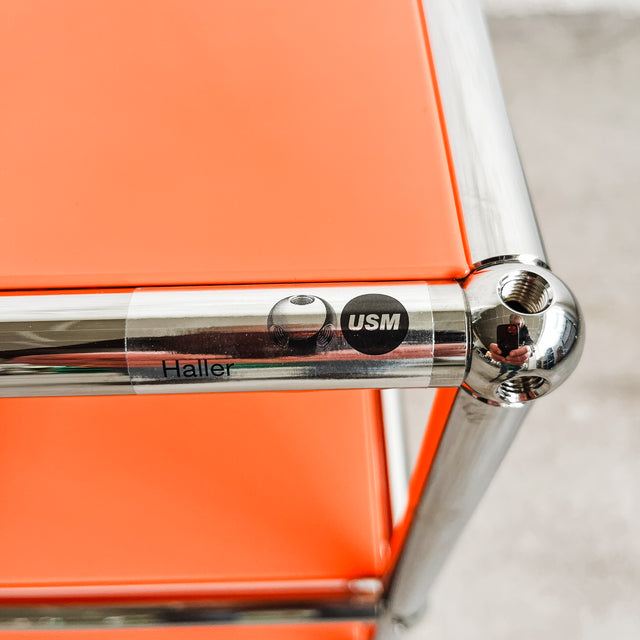 USM Haller - Beistelltisch - Orange - 3 Ebenen - TOP Zustand