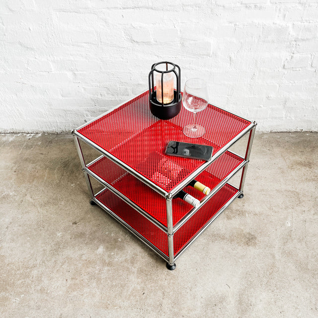 USM Haller - Beistelltisch - Rot Perforiert - TOP Zustand