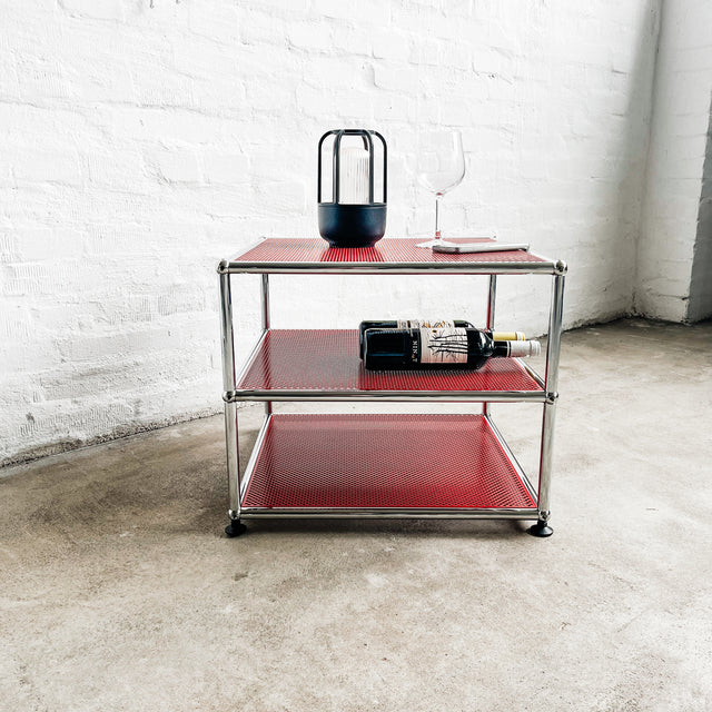 USM Haller - Beistelltisch - Rot Perforiert - TOP Zustand