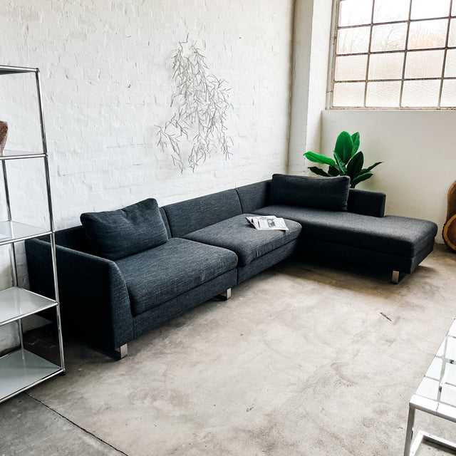 Wittmann - Ecksofa - 3 Sitzer - Stoff Dunkelgrau - TOP Zustand