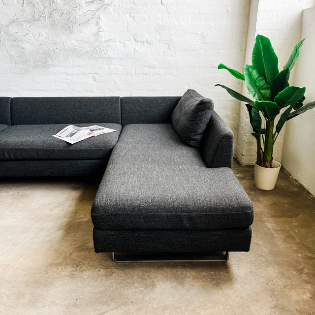 Wittmann - Ecksofa - 3 Sitzer - Stoff Dunkelgrau - TOP Zustand