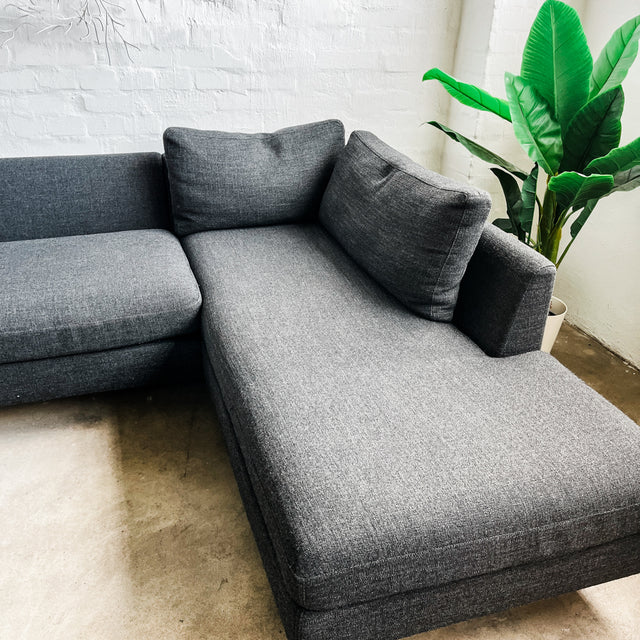 Wittmann - Ecksofa - 3 Sitzer - Stoff Dunkelgrau - TOP Zustand