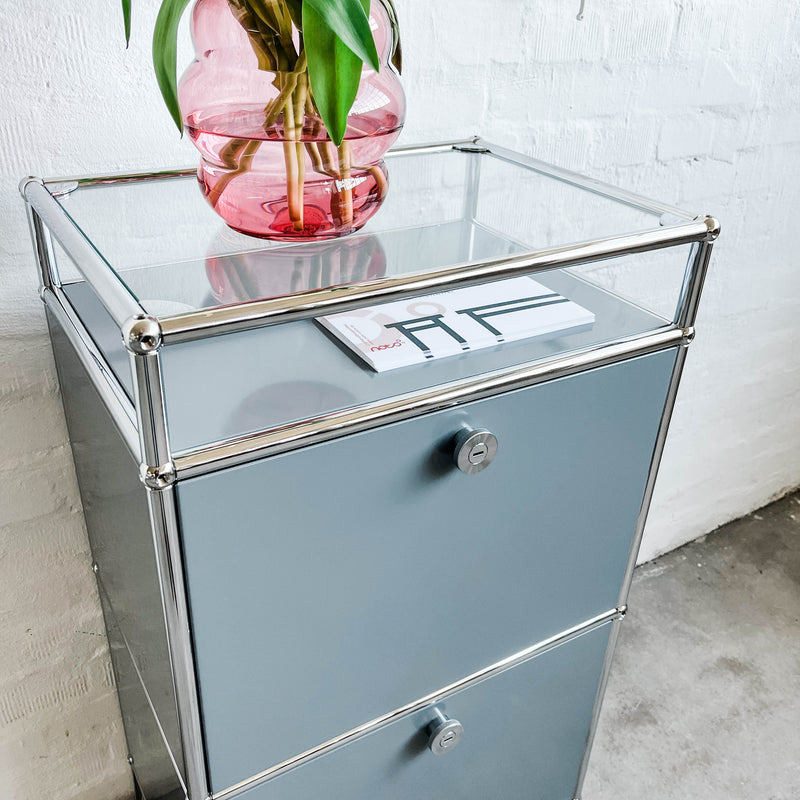 USM Haller - Highboard - Mittelgrau - 10cm Unterbau - Top Zustand