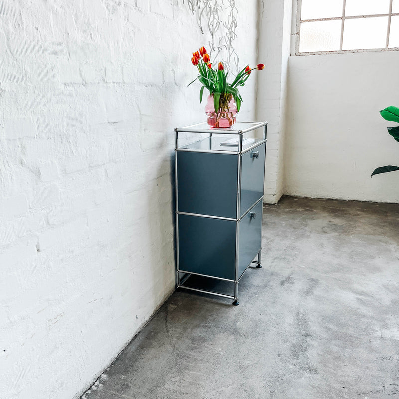 USM Haller - Highboard - Mittelgrau - 10cm Unterbau - Top Zustand