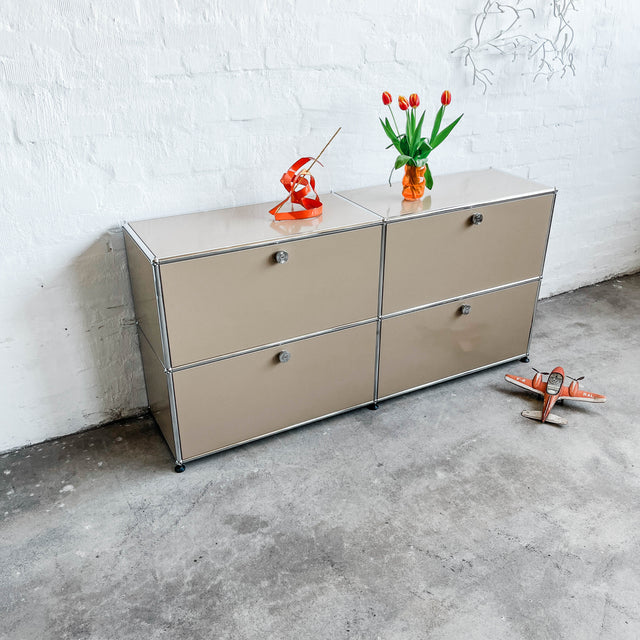 USM Haller - Sideboard - Beige - 4 Klapptüren - Softclose