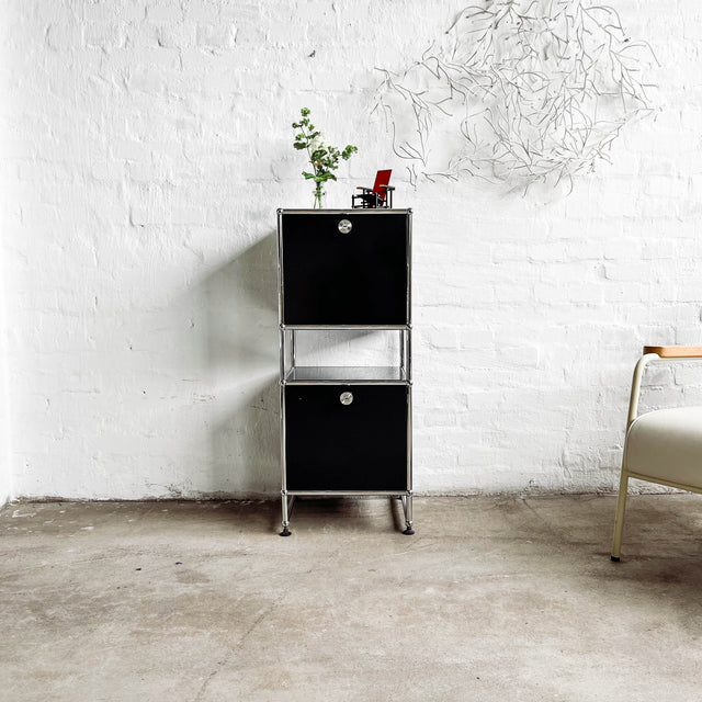 USM Haller - Highboard - Schwarz - 2 Klapptüren