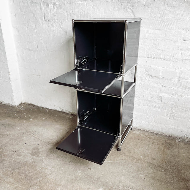 USM Haller - Highboard - Schwarz - 2 Klapptüren