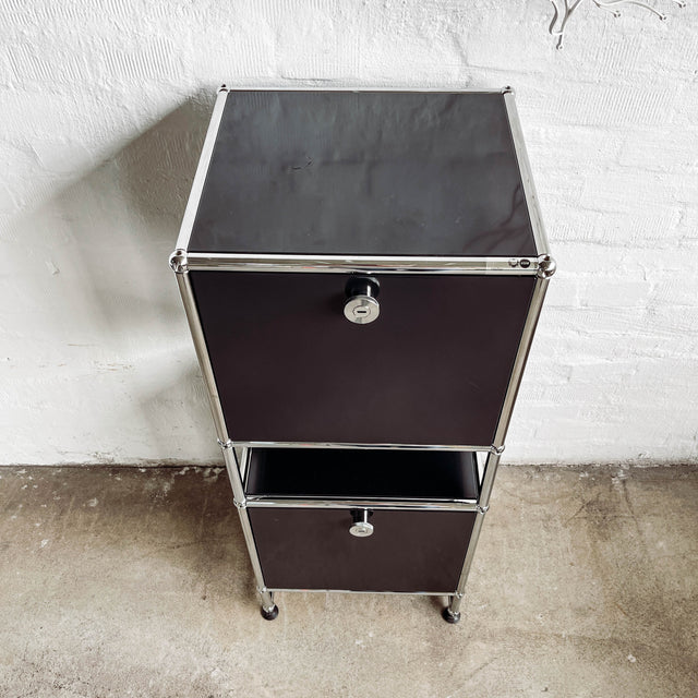 USM Haller - Highboard - Schwarz - 2 Klapptüren