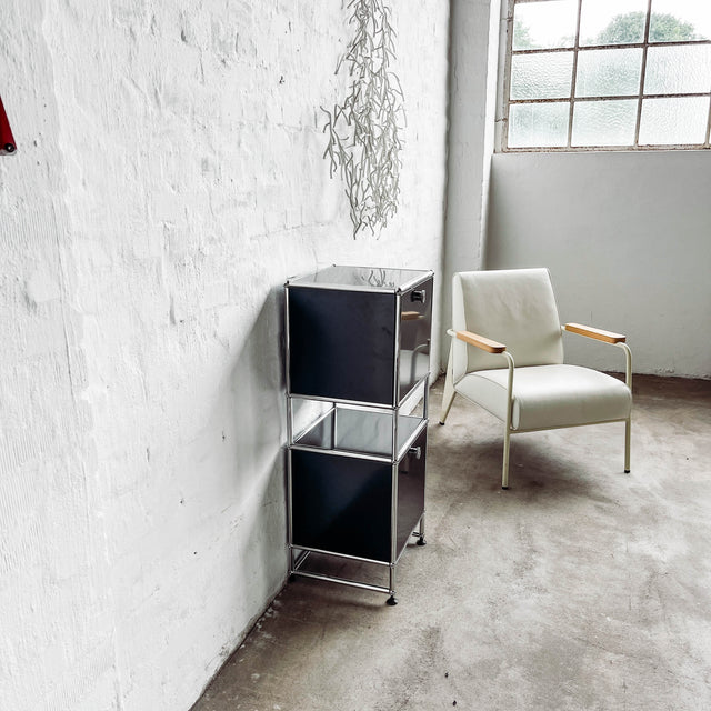 USM Haller - Highboard - Schwarz - 2 Klapptüren