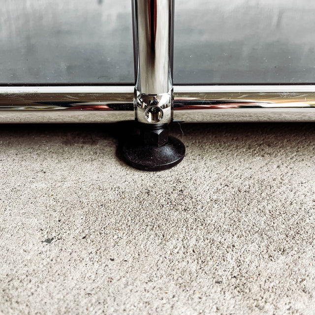 USM Haller - Beistelltisch - Glas/Schwarz