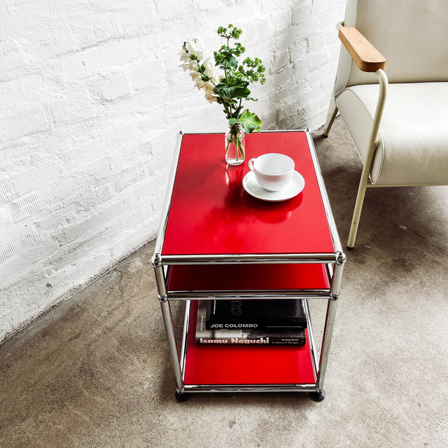 USM Haller - Beistelltisch - Rot - TOP Zustand - 3 Ebenen