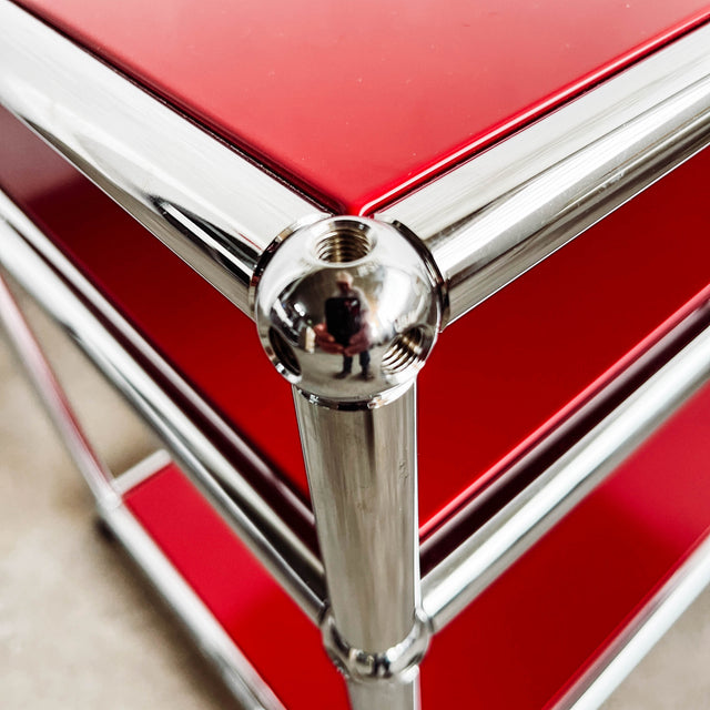 USM Haller - Beistelltisch - Rot - TOP Zustand - 3 Ebenen