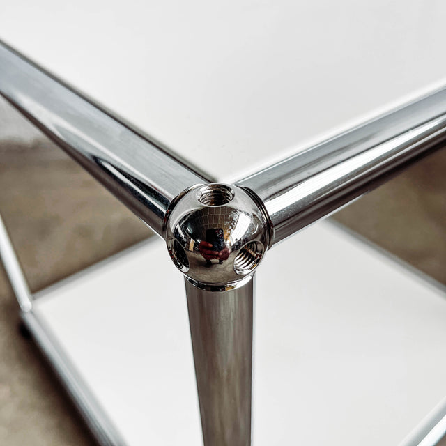 USM Haller - Beistelltisch - Weiß - 41,5 x 41,5 cm - Besondere Maße