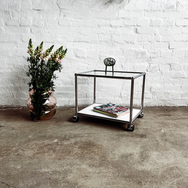 USM Haller - Beistelltisch - Glas/Weiß - TOP Zustand