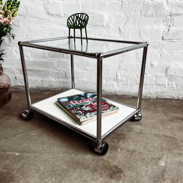 USM Haller - Beistelltisch - Glas/Weiß - TOP Zustand