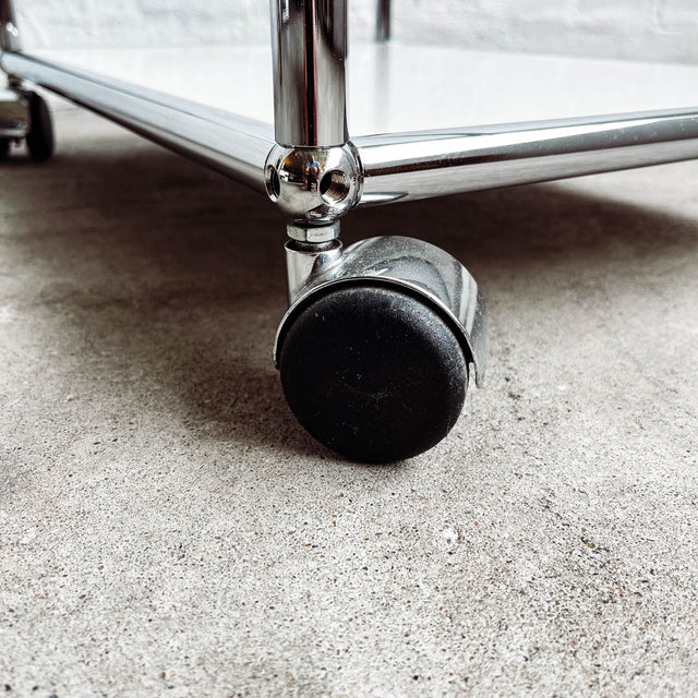 USM Haller - Beistelltisch - Glas/Weiß - TOP Zustand