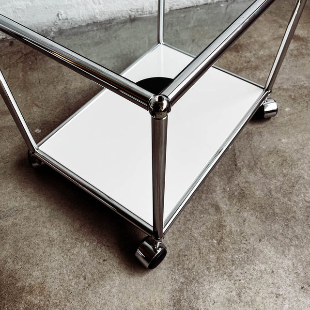 USM Haller - Beistelltisch - Glas/Weiß - TOP Zustand