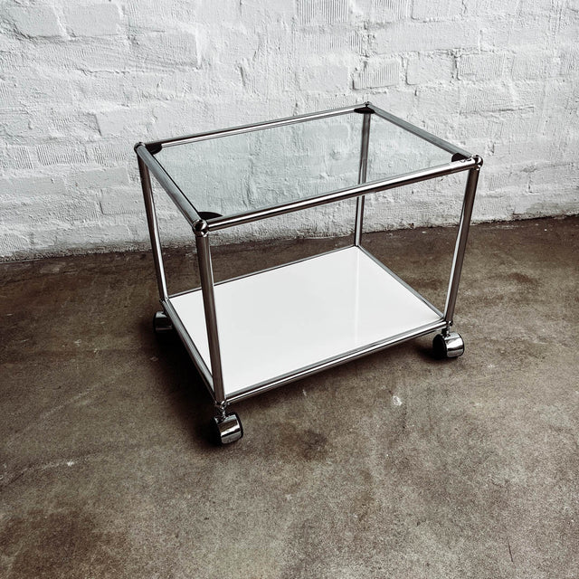 USM Haller - Beistelltisch - Glas/Weiß - TOP Zustand