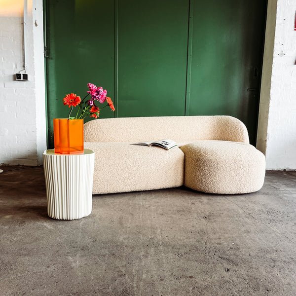 Kartell Sofa AALAND - Bouclé Stoff creme - Patricia Urquiola - NEU