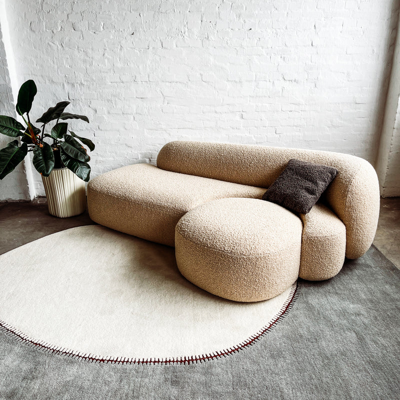Kartell Sofa AALAND - Bouclé Stoff creme - Patricia Urquiola - NEU