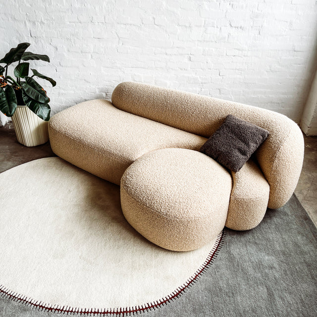 Kartell - Sofa AALAND - Bouclé Stoff creme - Patricia Urquiola - NEU