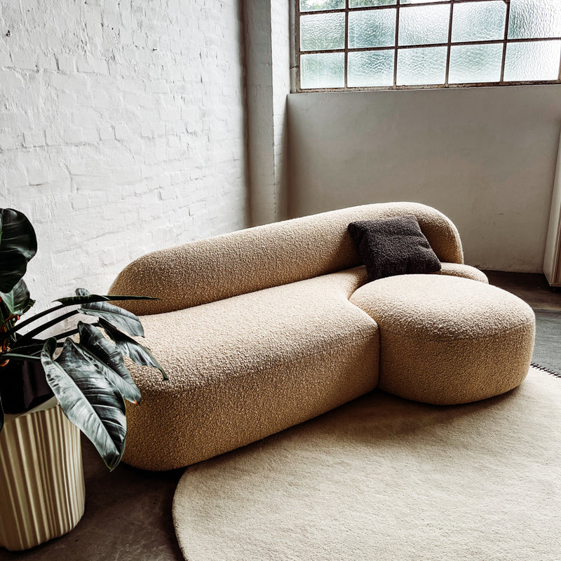 Kartell Sofa AALAND - Bouclé Stoff creme - Patricia Urquiola - NEU
