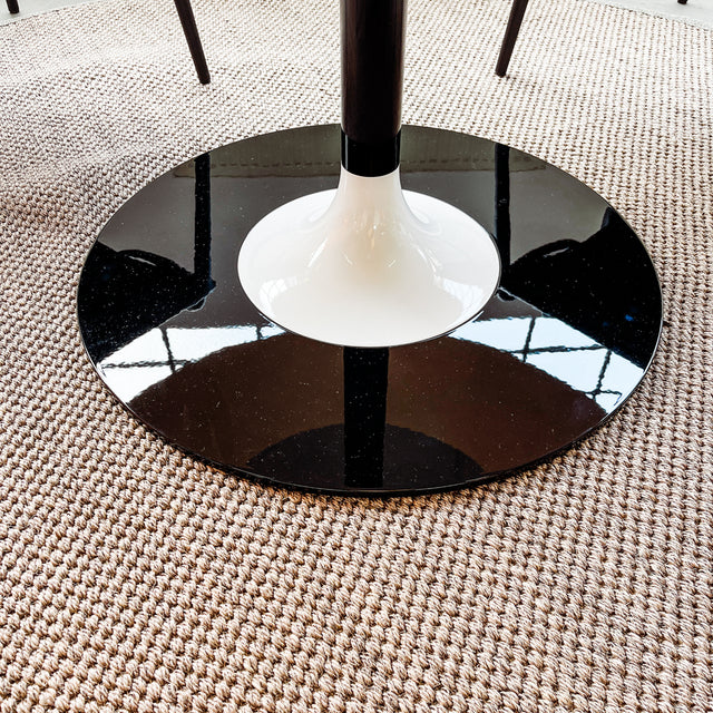 Kartell - Tisch Thierry XXL - Glas - ⌀130 cm -Schwarz/Weiß - NEU