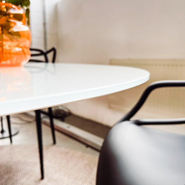 Kartell - Tisch Thierry XXL - Glas - ⌀130 cm -Schwarz/Weiß - NEU