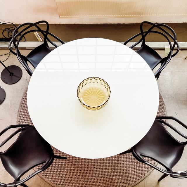 Kartell - Tisch Thierry XXL - Glas - ⌀130 cm -Schwarz/Weiß - NEU