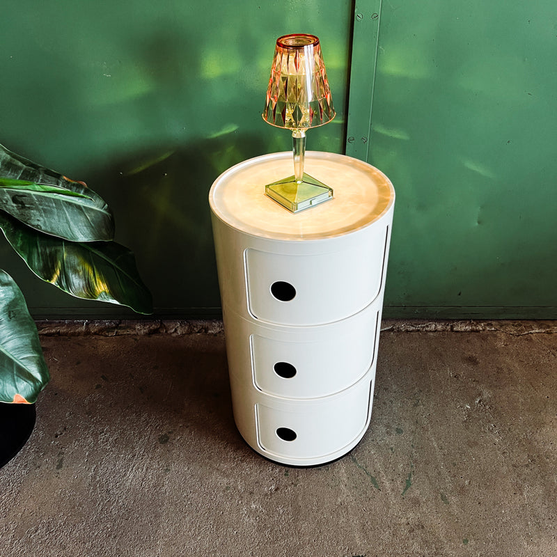 Kartell Container Componibili - Weiß - Drei Fächer - NEU