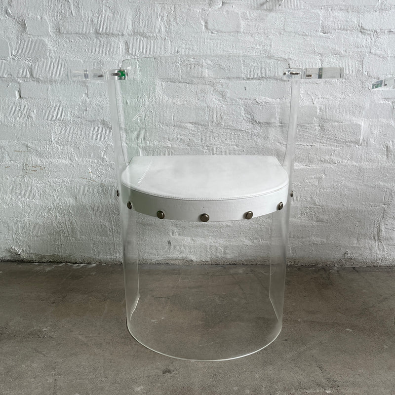 Tecta - 2er Set D61 Stühle - El Lissitzky - Plexiglas/Leder weiß