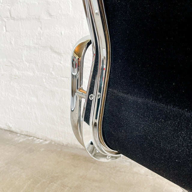 Vitra - Konferenzstuhl Soft Pad Chairs EA 208 Conference - Leder schwarz - gebrauchter TOP Zustand