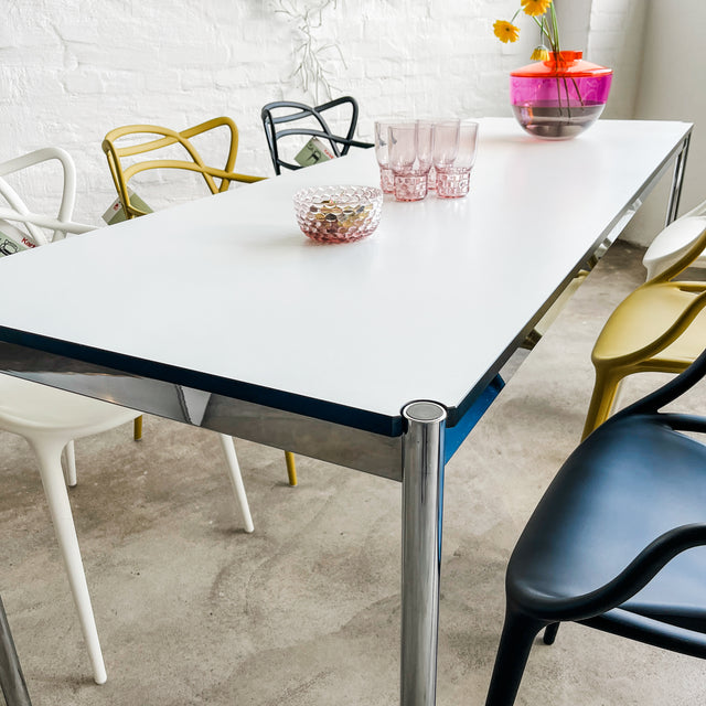 USM Haller Tisch - perlgrau alumatt - 225 x 75 cm - gebrauchter TOP Zustand