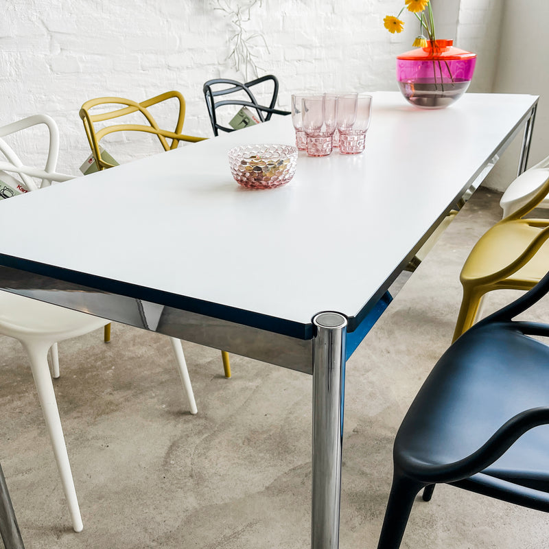 USM Haller Tisch - perlgrau alumatt - 225 x 75 cm - gebrauchter TOP Zustand