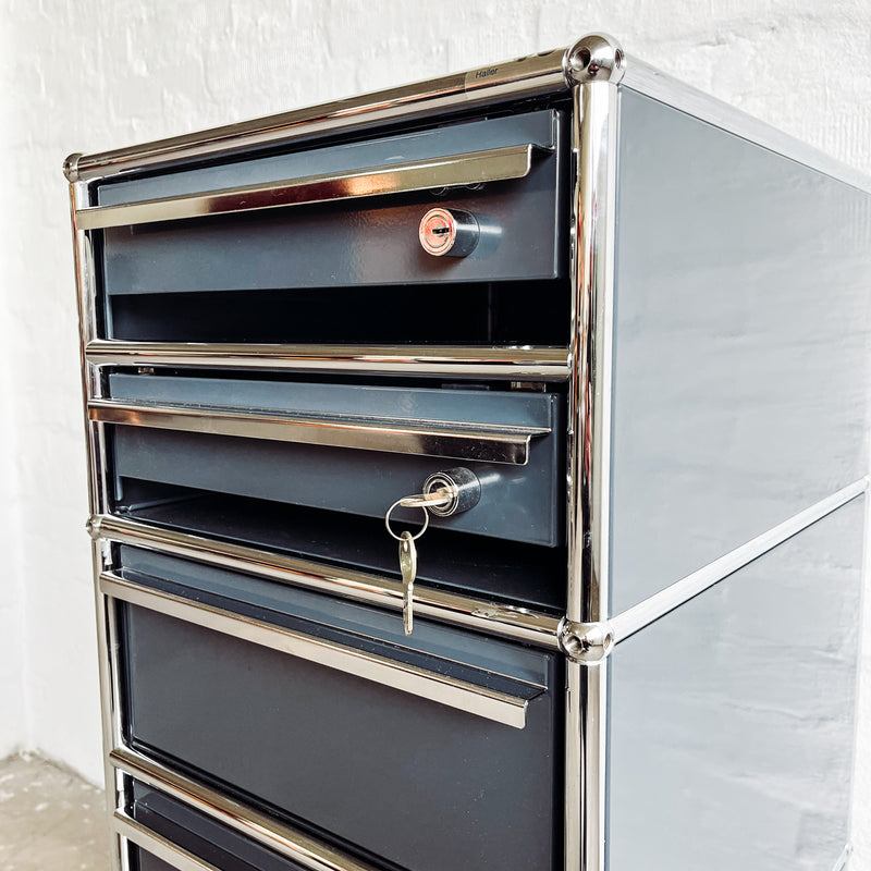 USM Haller - Standcontainer - anthrazit - 5 Schubladen - gebrauchte Designermöbel