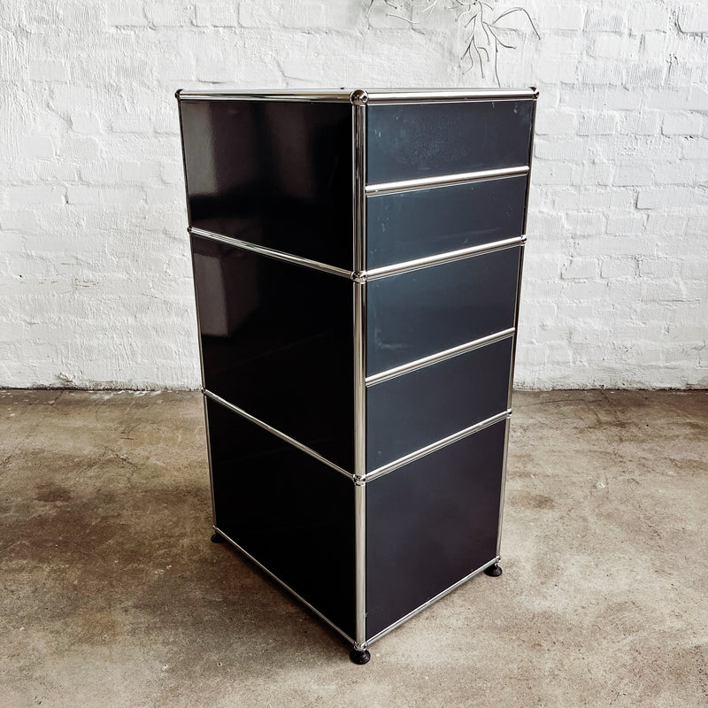 USM Haller - Standcontainer - anthrazit - 5 Schubladen - gebrauchte Designermöbel
