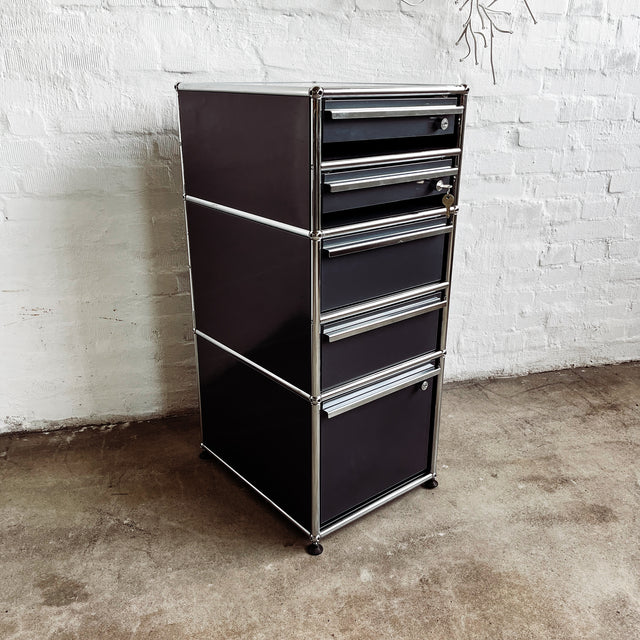 USM Haller - Standcontainer - anthrazit - 5 Schubladen - gebrauchte Designermöbel