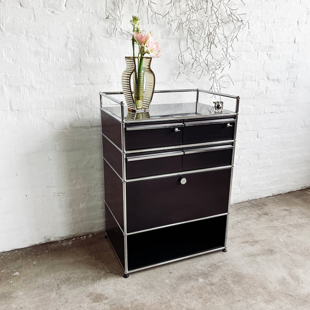 USM Haller - Doppelcontainer - schwarz - gebrauchte Designermöbel