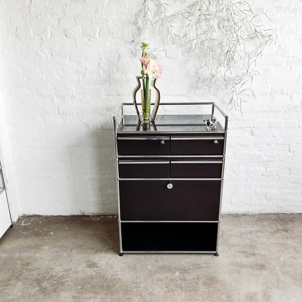 USM Haller - Doppelcontainer - schwarz - gebrauchte Designermöbel