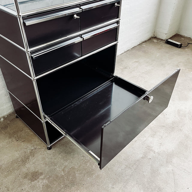 USM Haller - Doppelcontainer - schwarz - gebrauchte Designermöbel