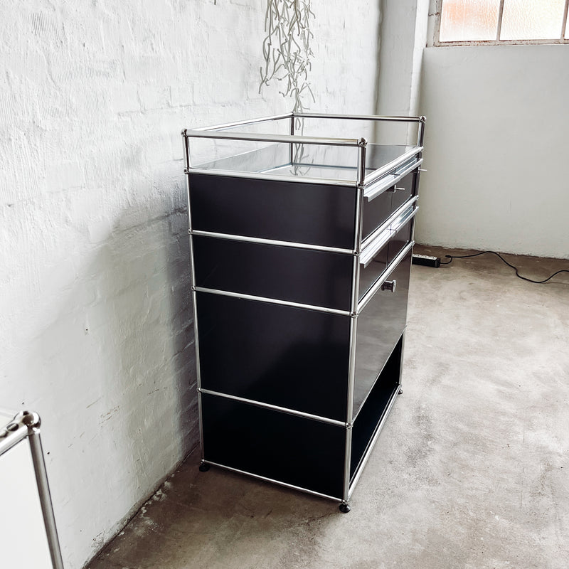 USM Haller - Doppelcontainer - schwarz - gebrauchte Designermöbel