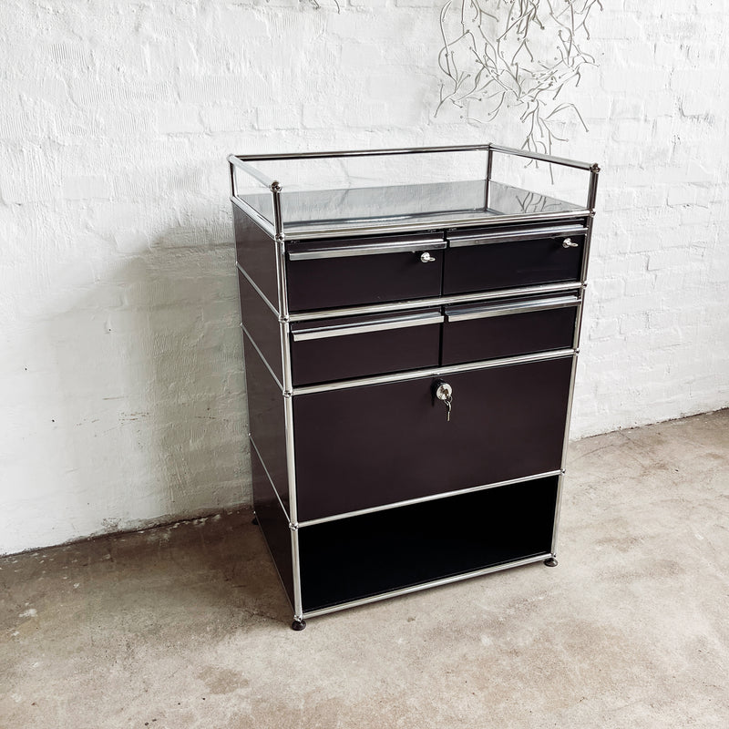 USM Haller - Doppelcontainer - schwarz - gebrauchte Designermöbel