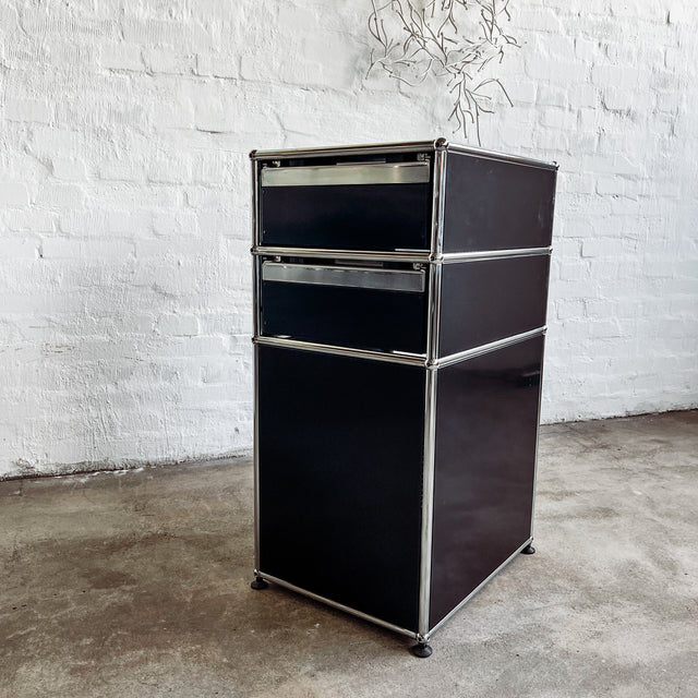 USM Haller - Standcontainer - schwarz - gebrauchte Designermöbel