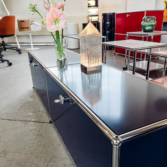 USM Haller - Lowboard - Stahlblau - gebrauchte TOP Qualität