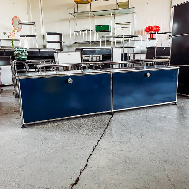 USM Haller - Lowboard - Stahlblau - gebrauchte TOP Qualität